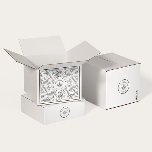 black ink shipping boxes
